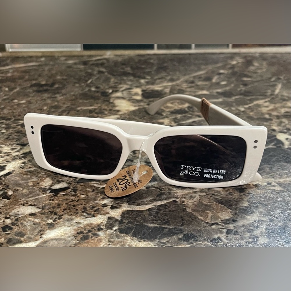 Frye White Sunglasses